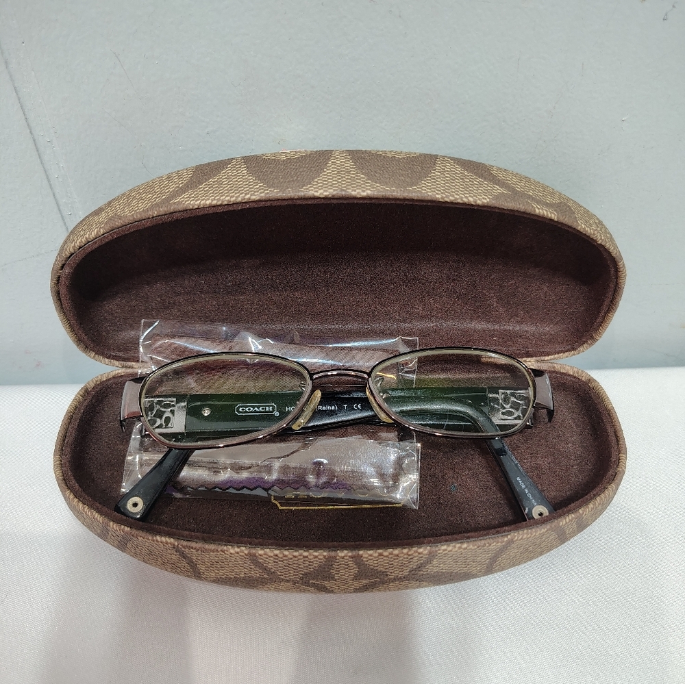 Coach Raina HC5002B Dark Silver Eyeglasses Frames + Coach Case & Cloth‎